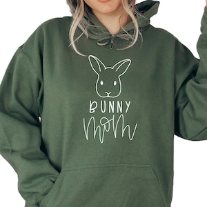 Bunny Mom Sweatshirt, Gift for Bunny Lover, Custom Hoodie for Bunny Owner, Funny Bunny Lover Sweatshirt, Christmas Gift, S3223