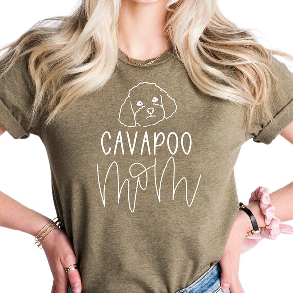 Cavapoo Dog Mom Shirt, Personalized Dog Name Shirt, Cavapoo Mom in Pocket, Custom Shirt for Cavapoo Owner, Cavapoo Lover Shirt, S3278