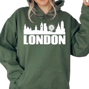 Unisex Crewneck Sweatshirt for London Lover, London Skyline Shirt, Family Matching Tee, London Baby Onesie®, Vacation 2023 Hoodie, S3605