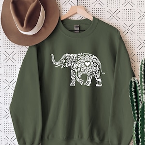 Mandala Elephant Sweatshirt, Shirt, and Hoodie Gift for Women and Men.