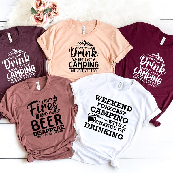 Funny Camping Shirt Etsy