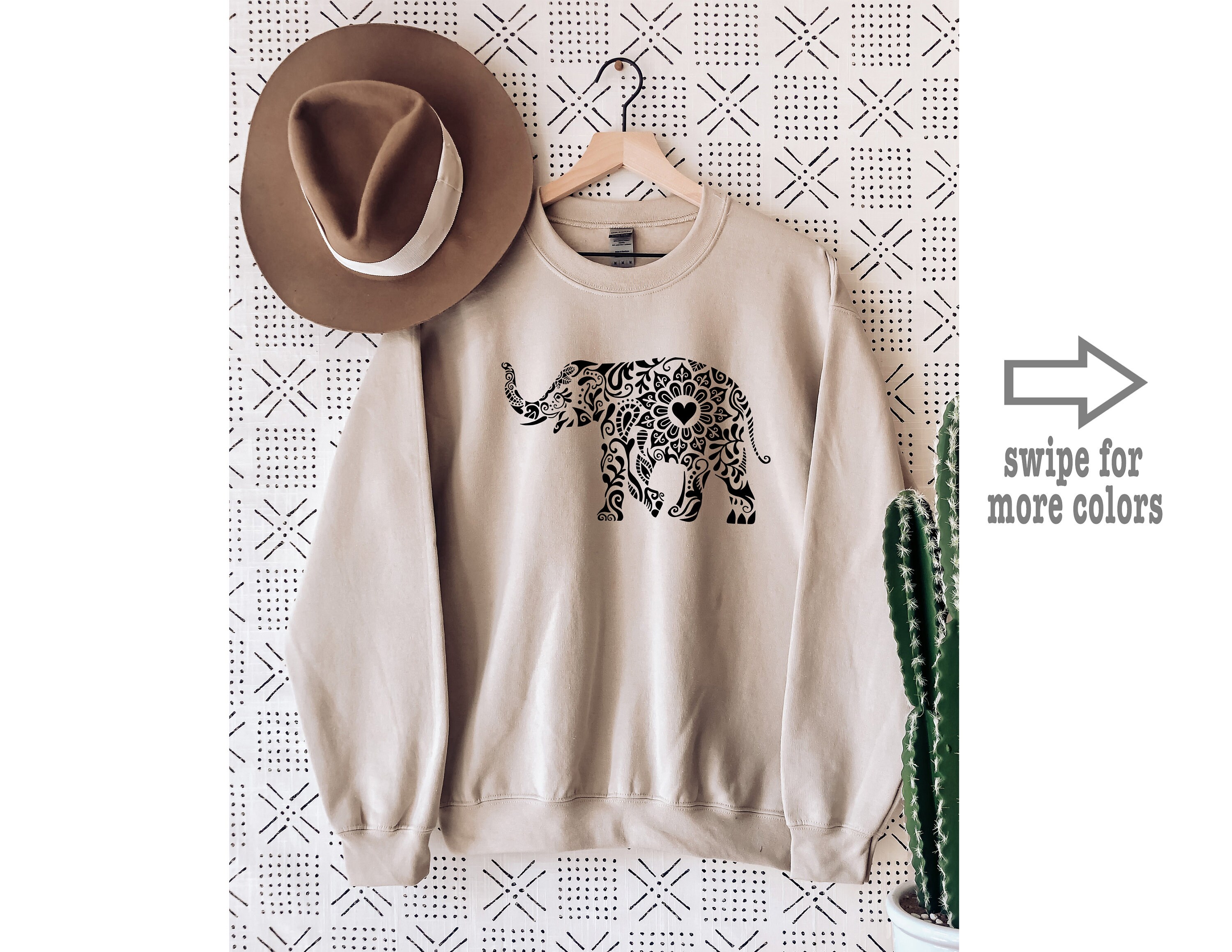 elephant sweatshirt womens