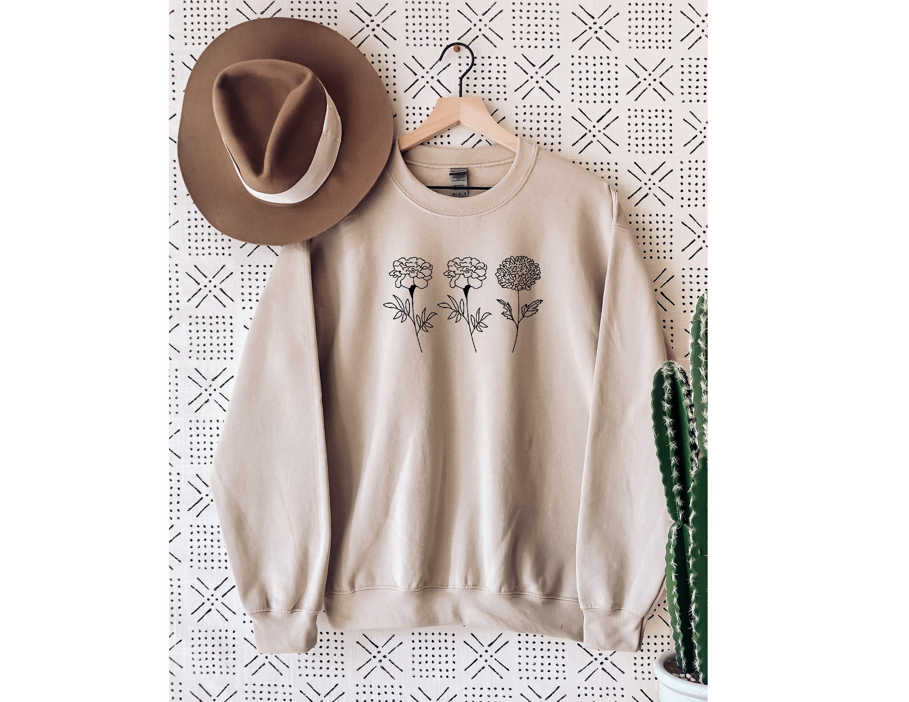 Custom Birth Month Flower Sweatshirt, Flower Shirt, Sentimental Gift …