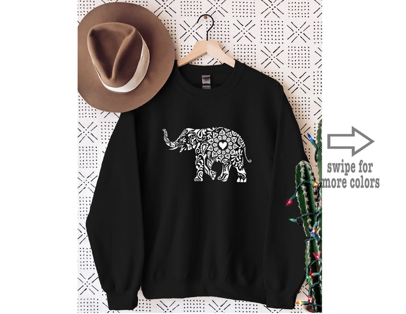 Mandala Elephant Sweatshirt, Shirt, and Hoodie Gift for Women and Men. image 2