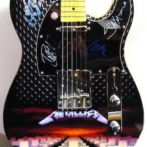 Custom gesigneerde gitaar van Metallica