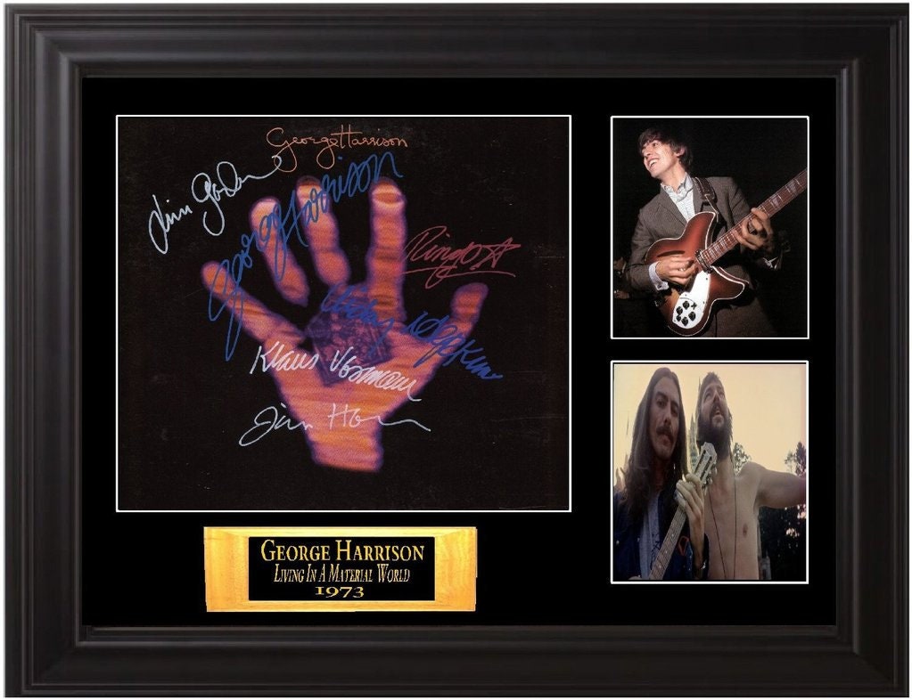 Harrison Autographed Lp Living in the Material Etsy