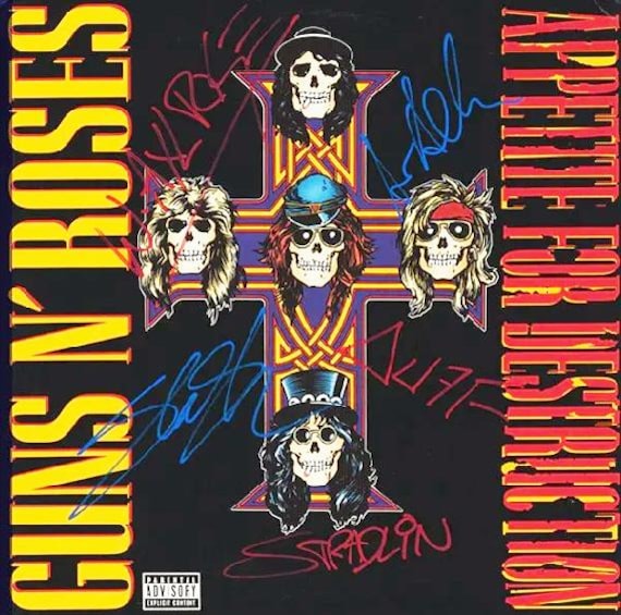 Guns N Roses Autographed Appetite for Destruction