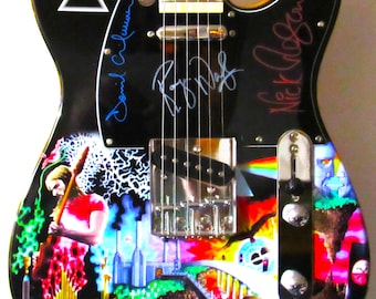Chitarra autografata dei Pink Floyd