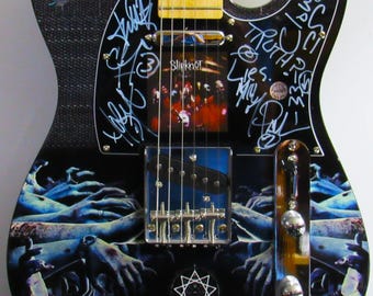 スリップノット サイン入り写真ギター - Etsy 日本