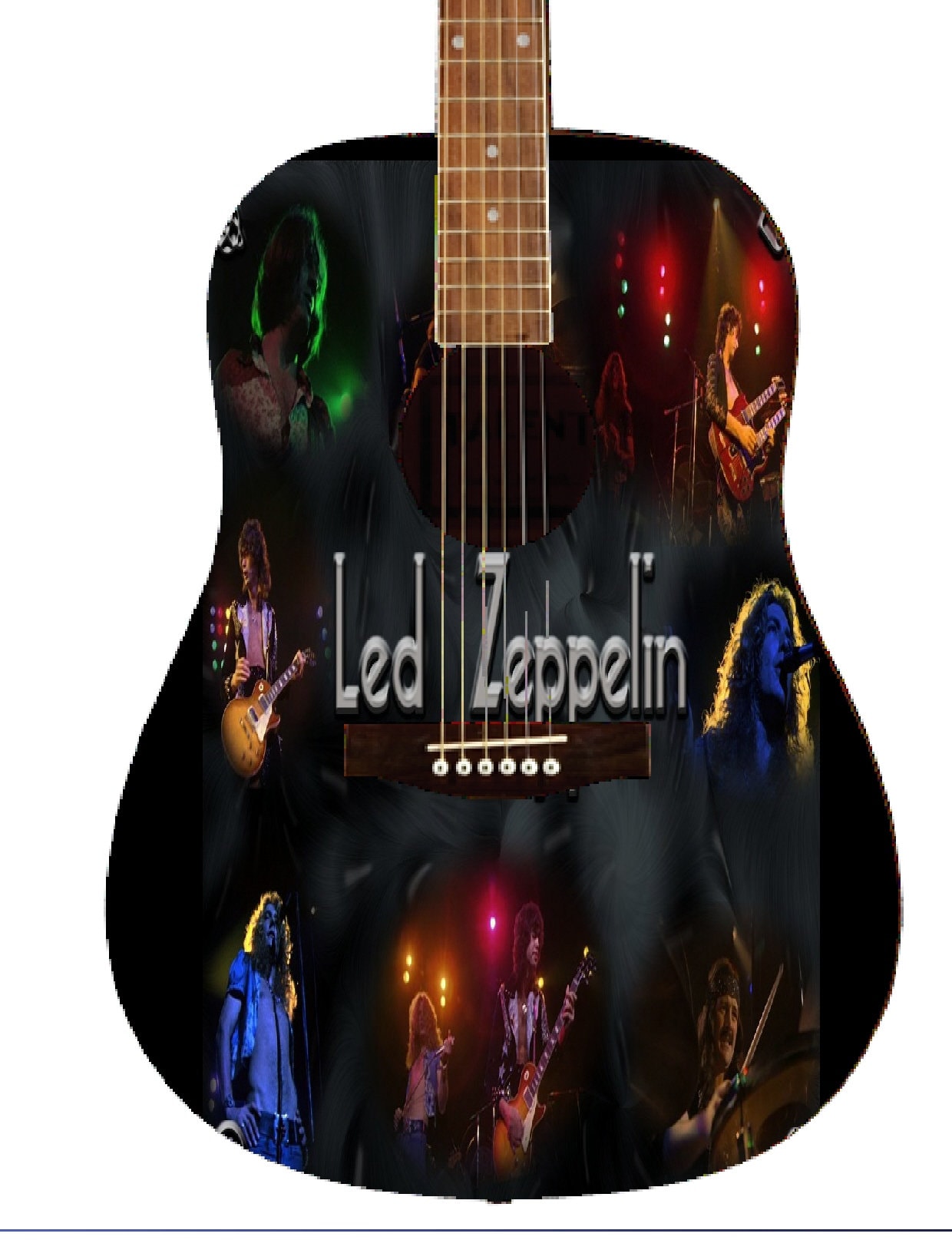 Led Zeppelin Custom Guitar Etsy