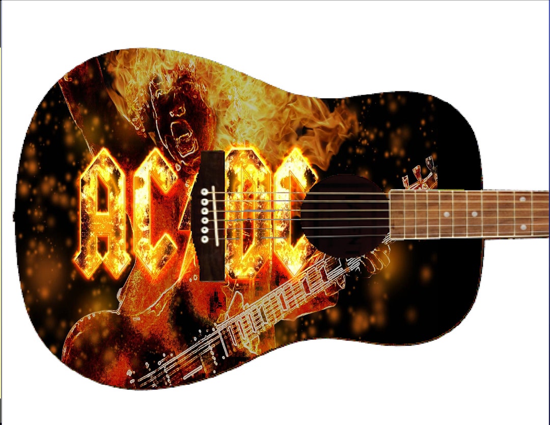 AC/DC Custom Guitar - Etsy