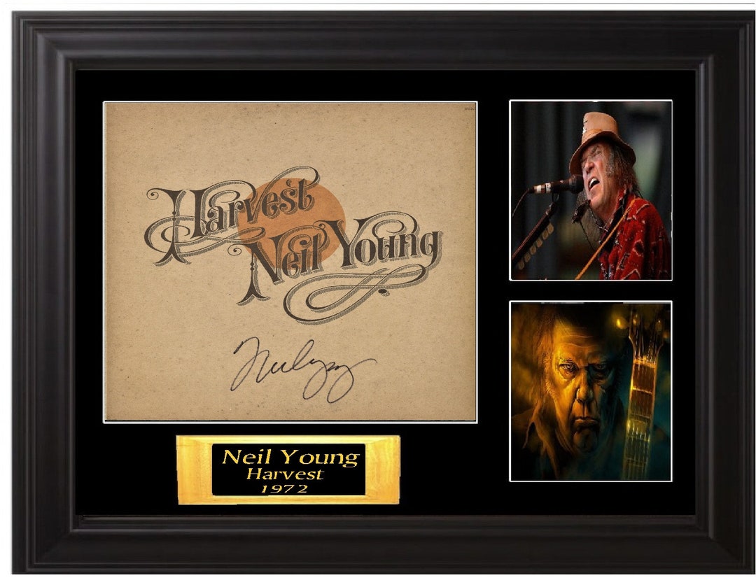 Neil Young Autographed Harvest LP - Etsy