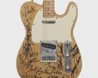 Bob Dylan – América – Neil Young – John ‘Cougar’ Mellencamp Band Guitarra autografiada