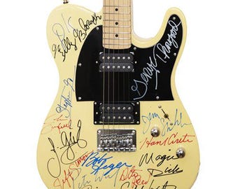 Guitarra de gira firmada por The J. Geils Band: George Thorogood y The Delaware Destroyers; Bob Seger / The Silver Bullet Band