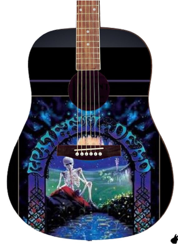 Rogue Acoustic Guitar Blue - Custom Acoustic Guitar Etsy