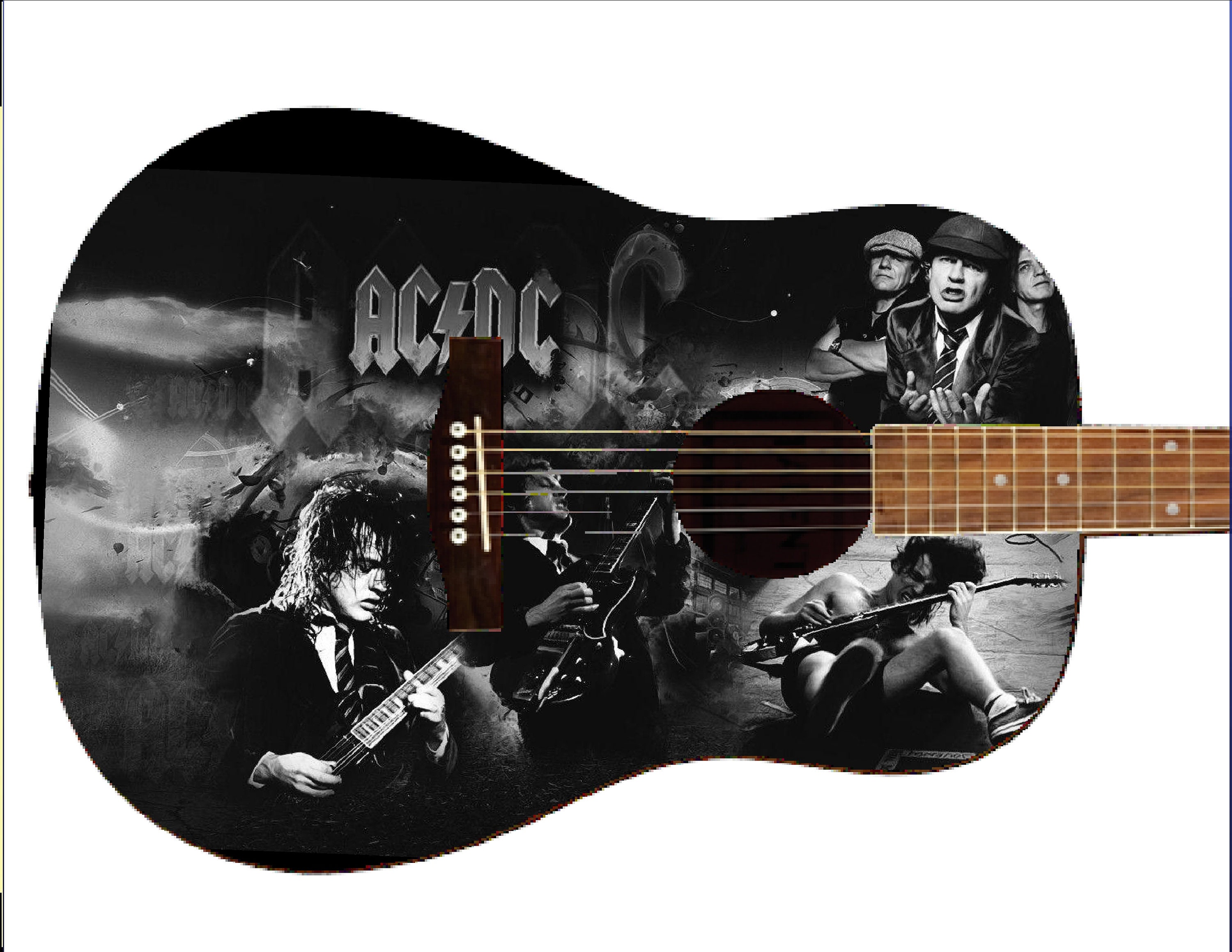 AC/DC Custom Guitar - Etsy