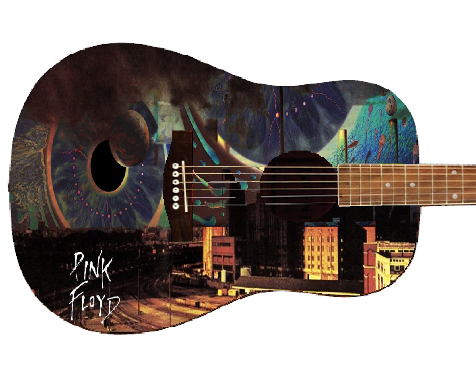 Guitarra Del Tiempo De Pink Floyd
