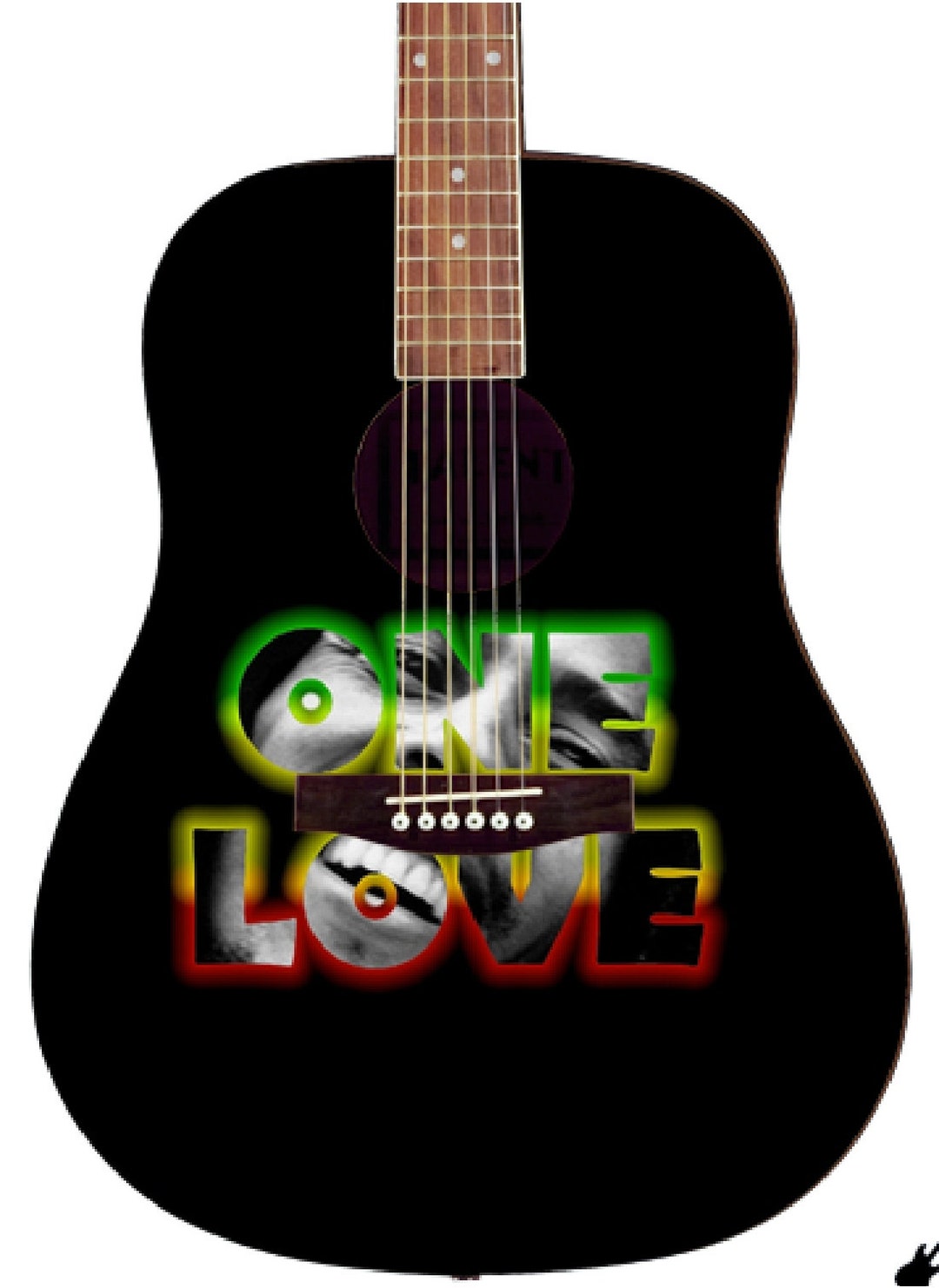 Bob Marley Custom Guitar - Etsy