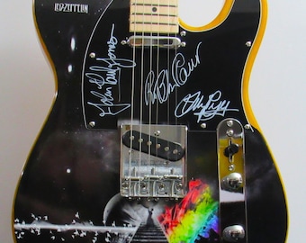 Led Zeppelin Autographed Custom Guitar