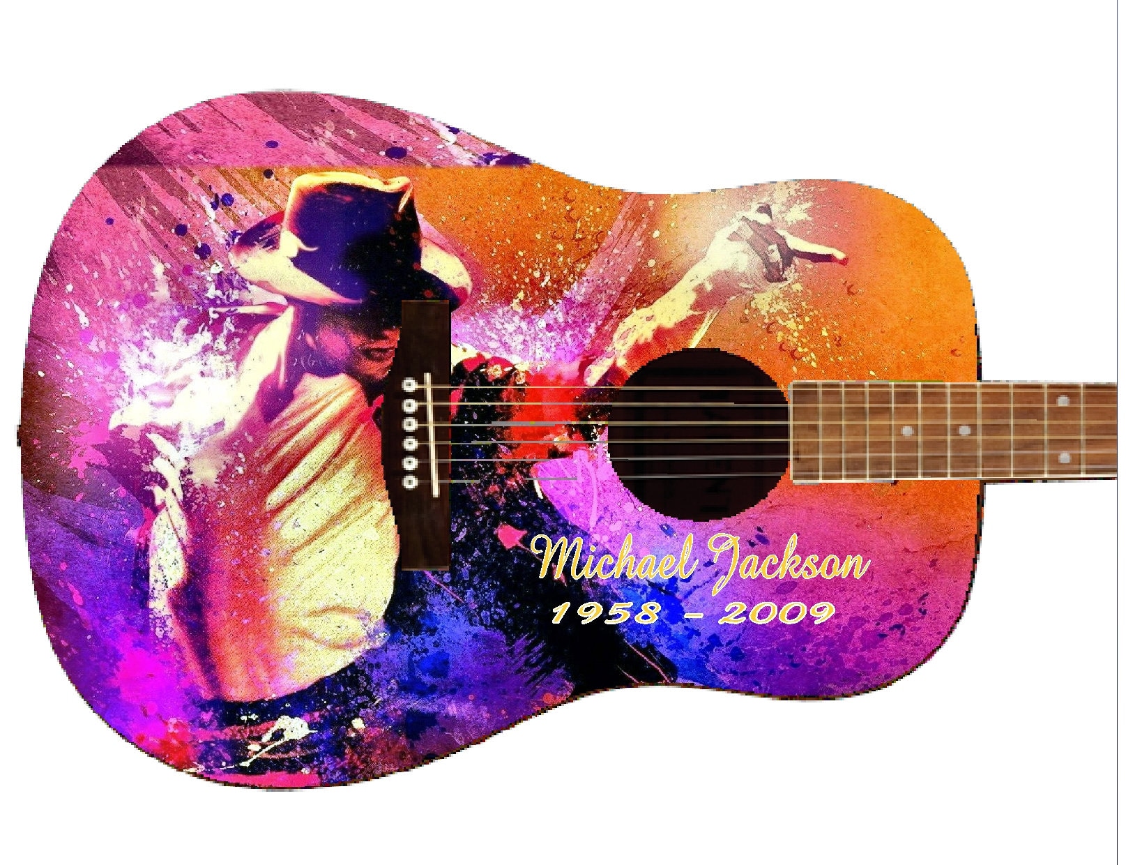 Michael Jackson Custom Guitar - Etsy