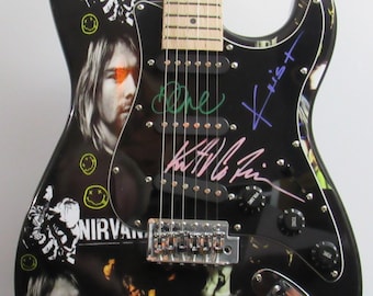 Nirvana Autographed Guitar