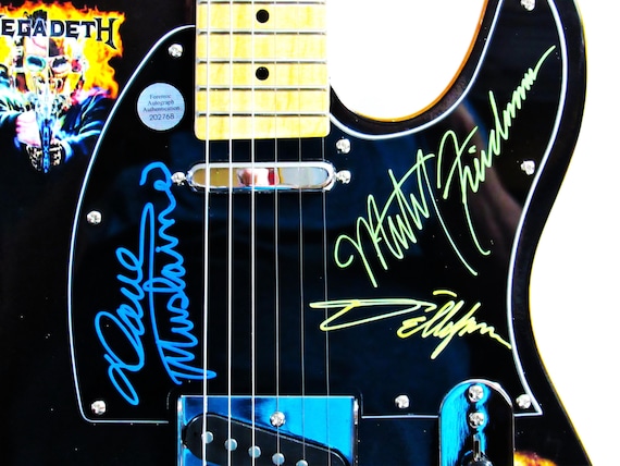Megadeth Autographed Guitar - Etsy