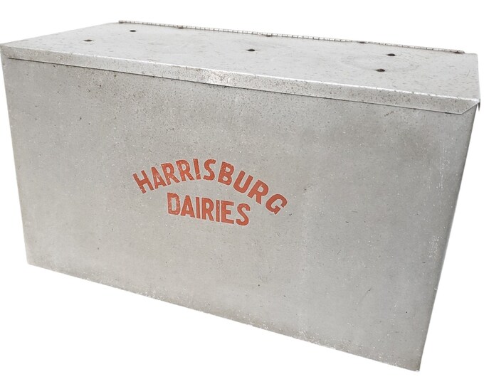 Harrisburg Dairies Milk Home Delivery Box PA Dairy Farm Vintage 50s