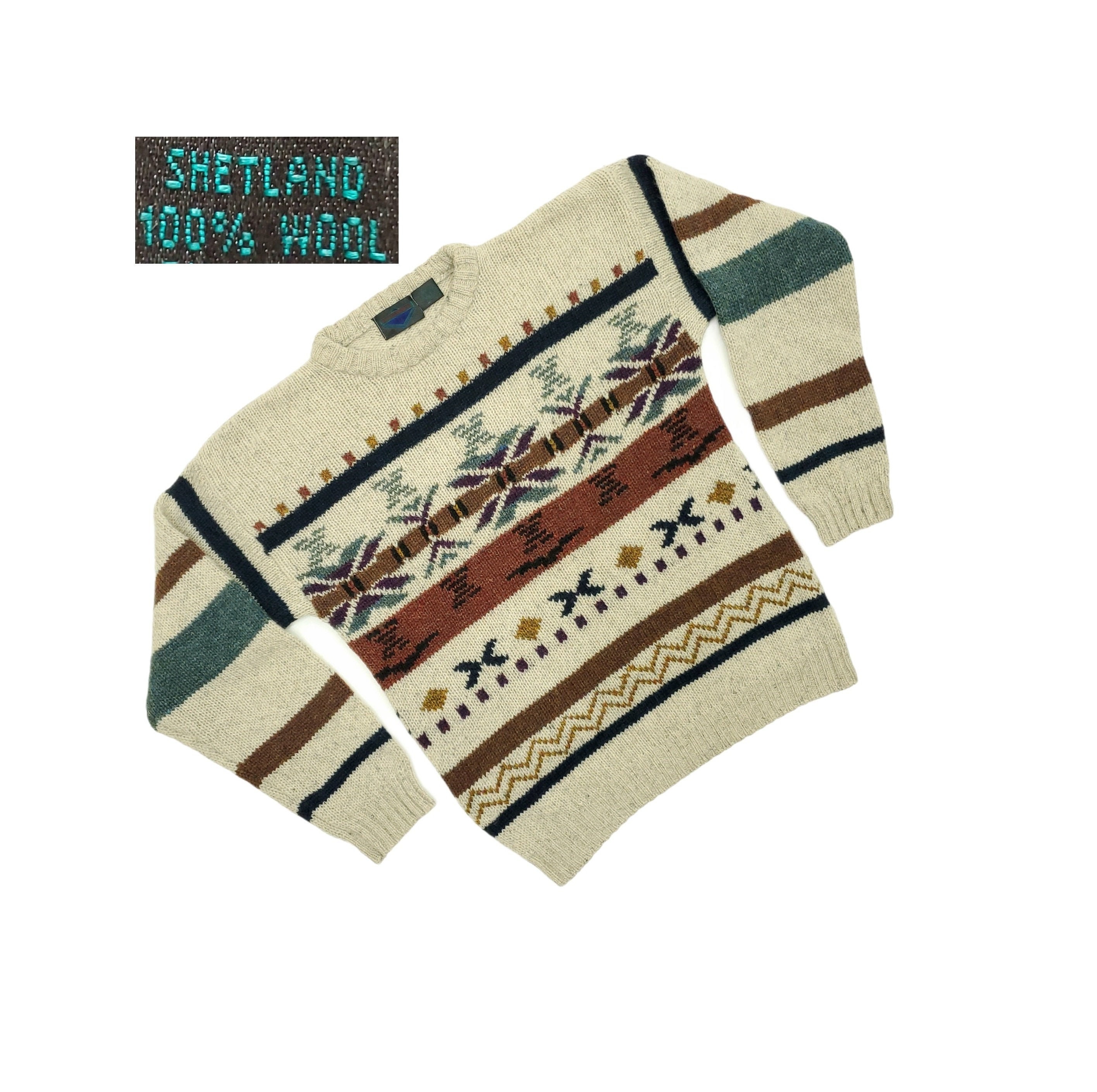 Aztec Wool Sweater - Etsy