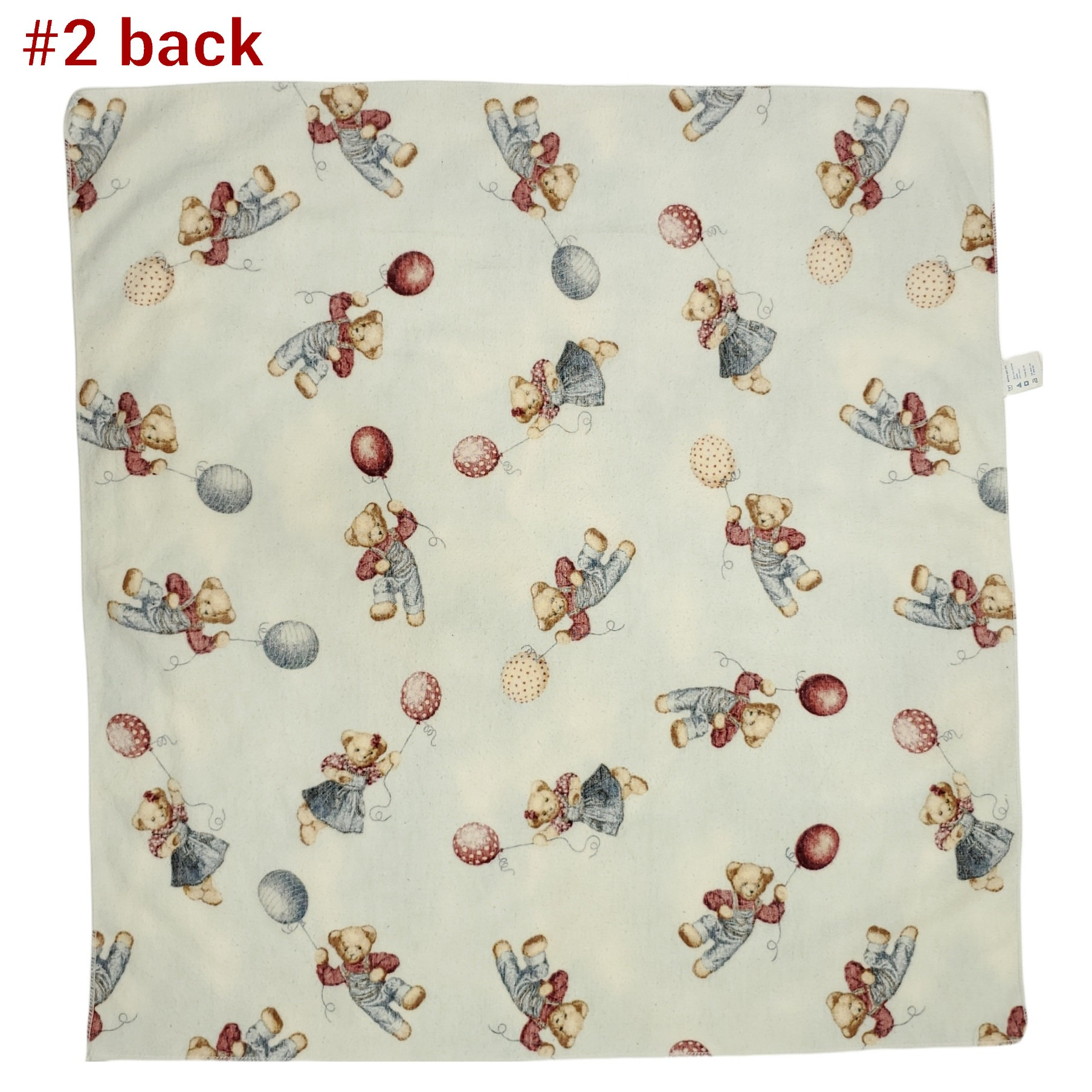 Blue Jean Teddy Bear Baby Blanket Flannel 28 Vintage 90s Lovey Security