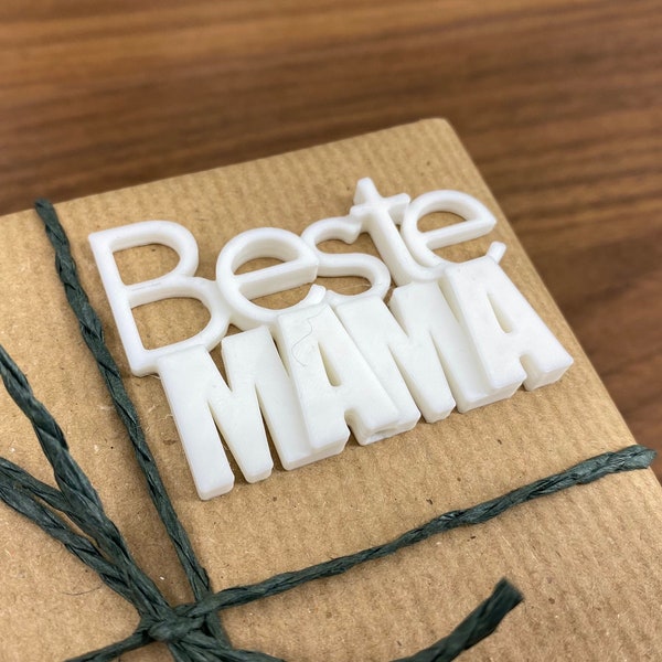 Geschenkaufkleber Muttertag 3D "Beste Mama", Geschenke verzieren, Geschenkdeko