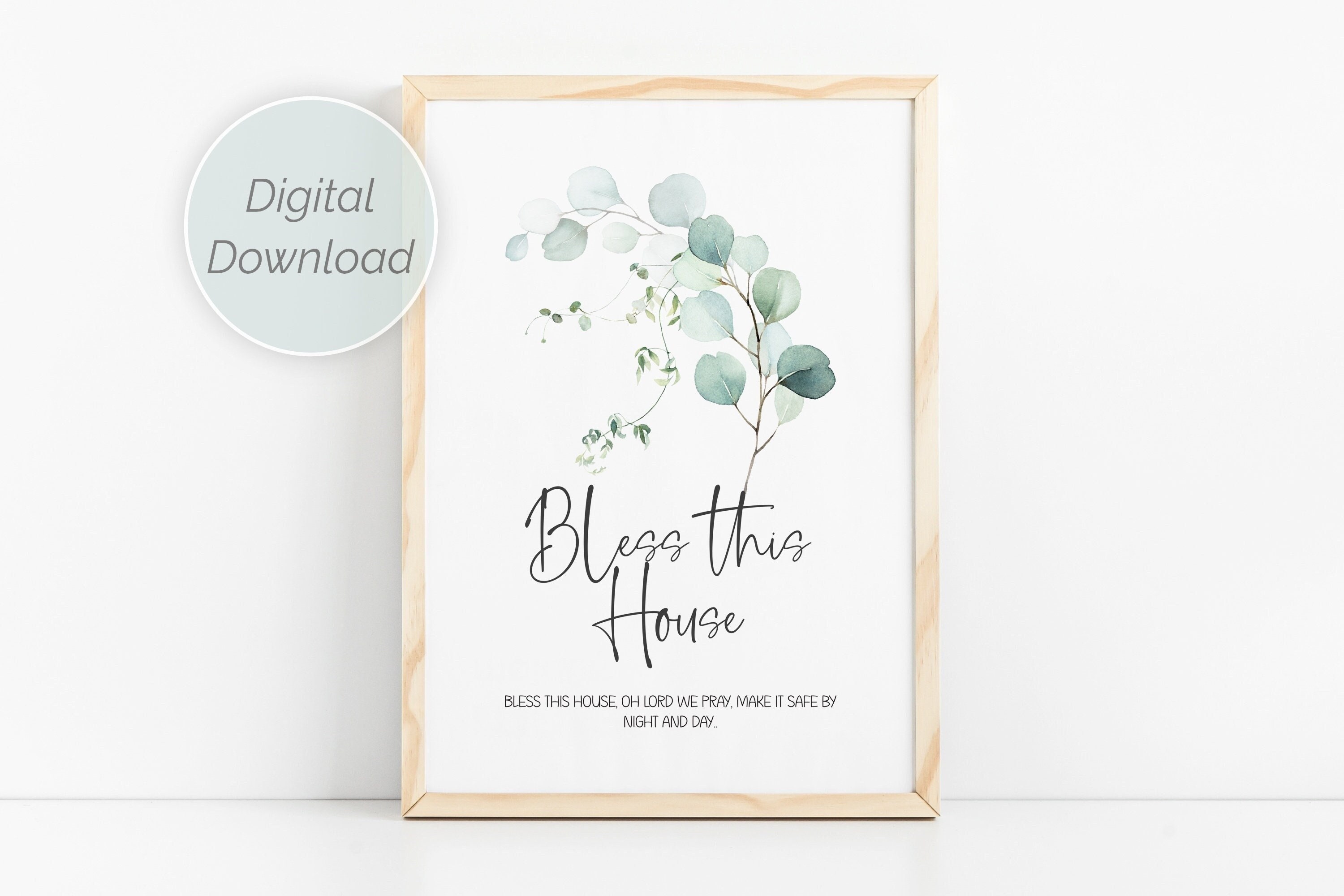 House Blessing Scripture Poster Printable English Bless - Etsy