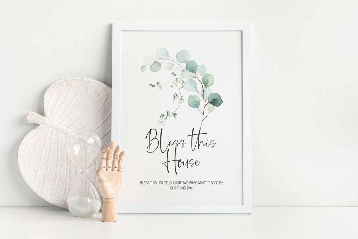 House Blessing Scripture Poster Printable English Bless - Etsy