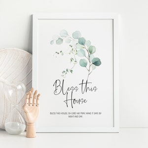 House Blessing Scripture Poster Printable English Bless - Etsy