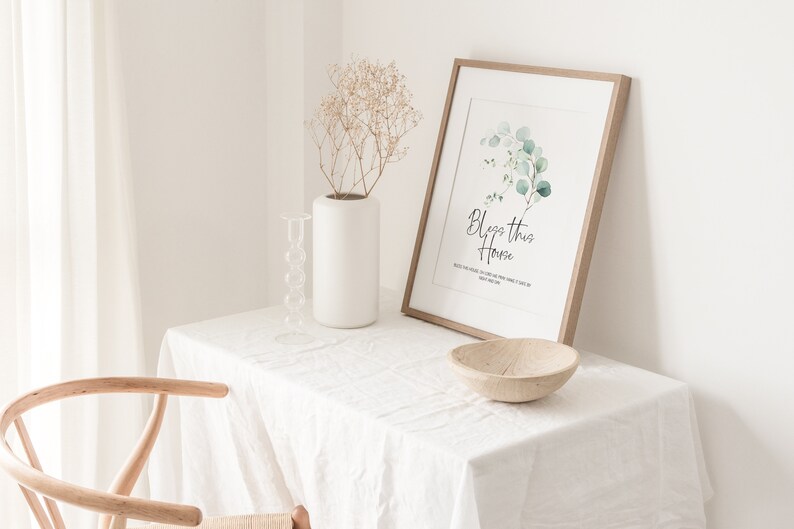 House Blessing Scripture Poster Printable English Bless - Etsy