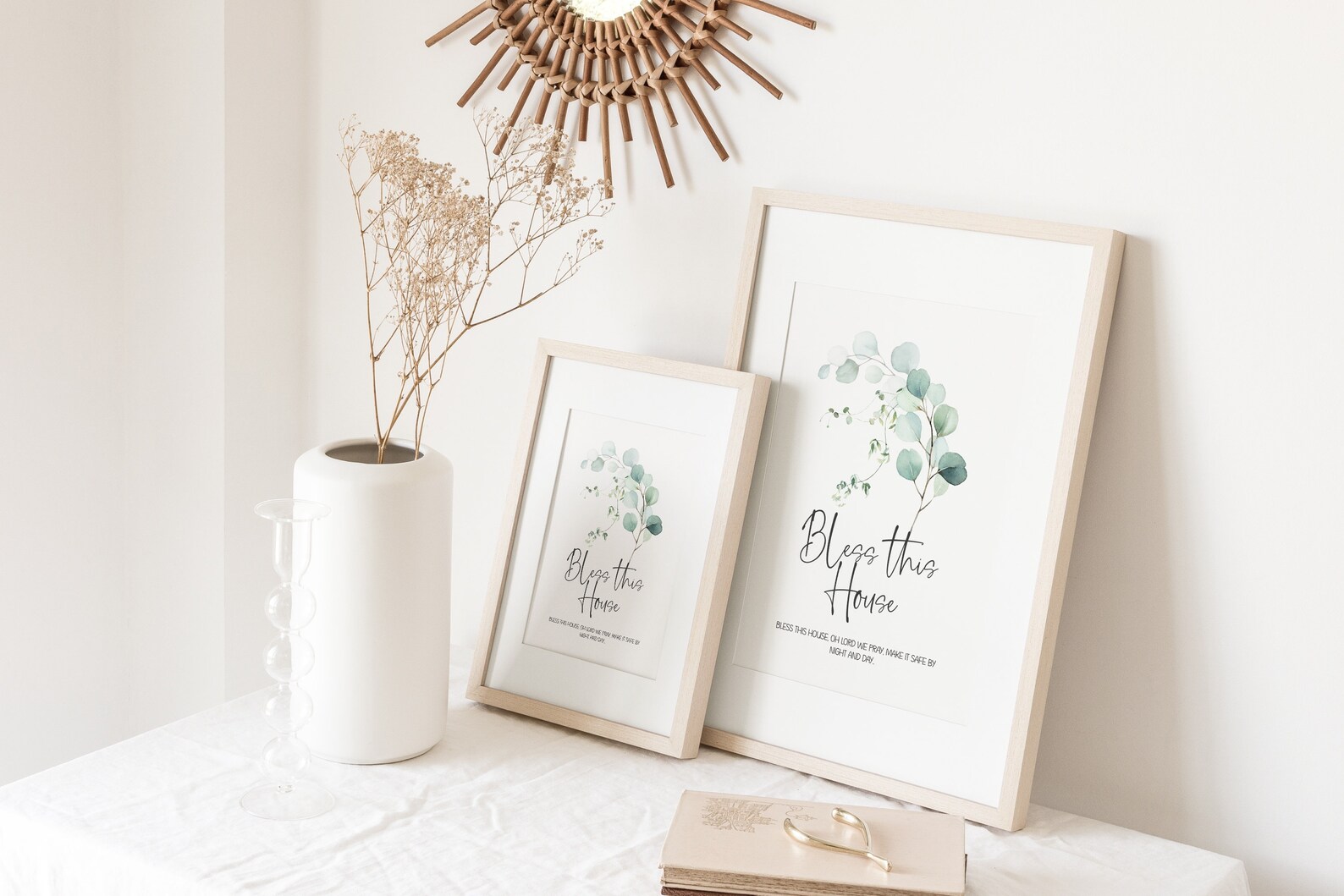 House Blessing Scripture Poster Printable English Bless - Etsy