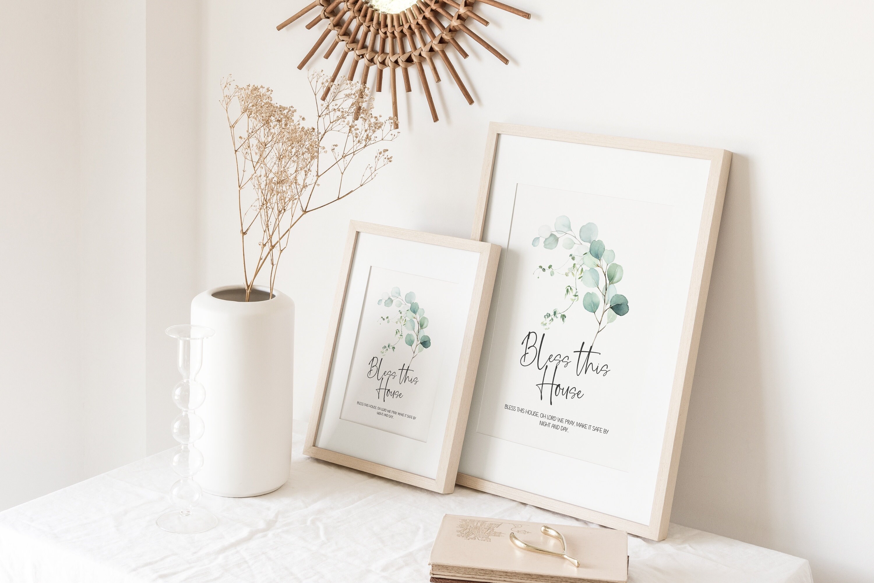 House Blessing Scripture Poster Printable English Bless - Etsy