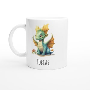 Tasse personnalisable avec dragon - cadeau enfant - céramique, cadeau scolarisation, anniversaire
