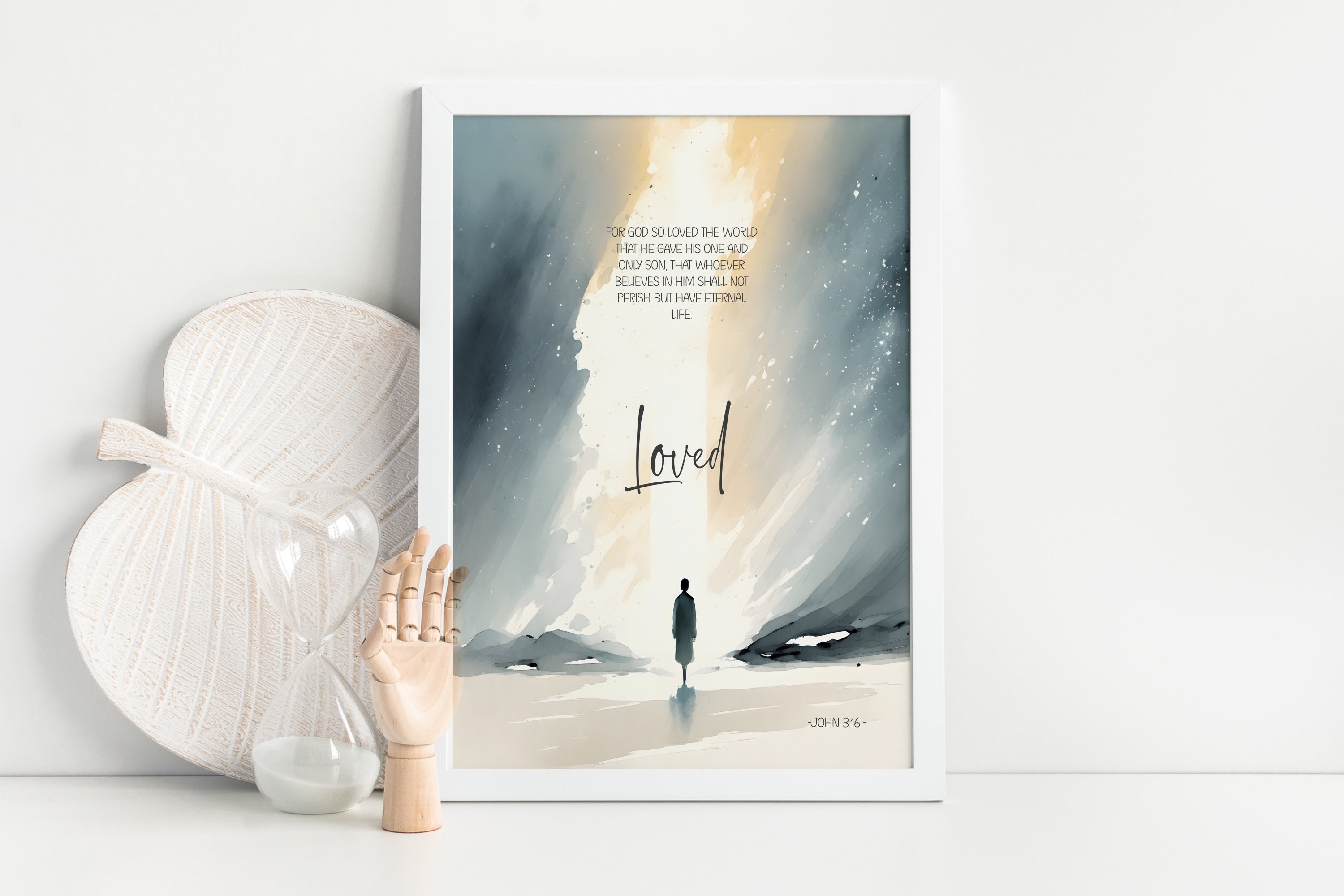 Christliche Poster Englisch Johannes 316 Bibelvers Poster Etsy.de