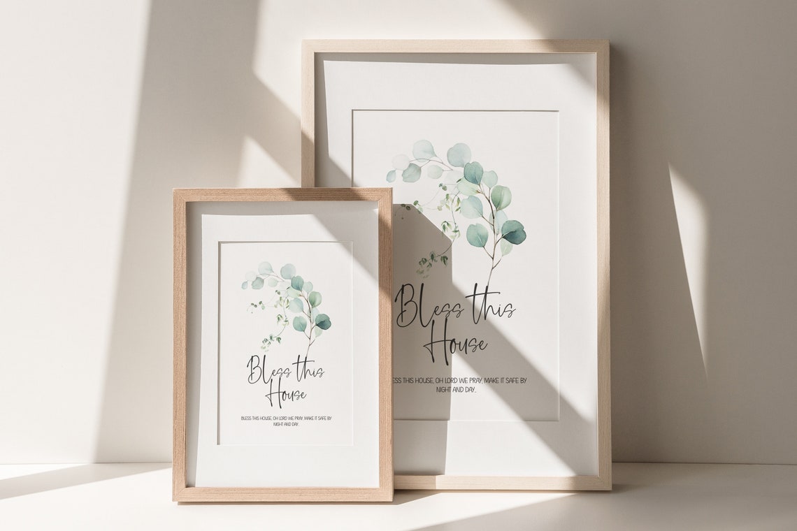 House Blessing Scripture Poster Printable English Bless - Etsy
