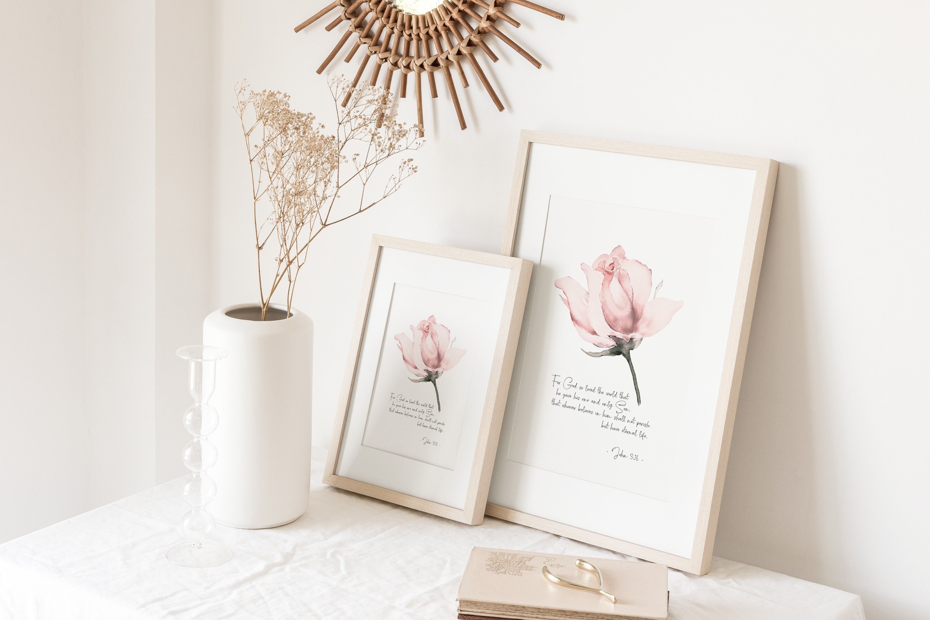 Christliche Poster Englisch Johannes 316 Bibelvers Poster Etsy.de