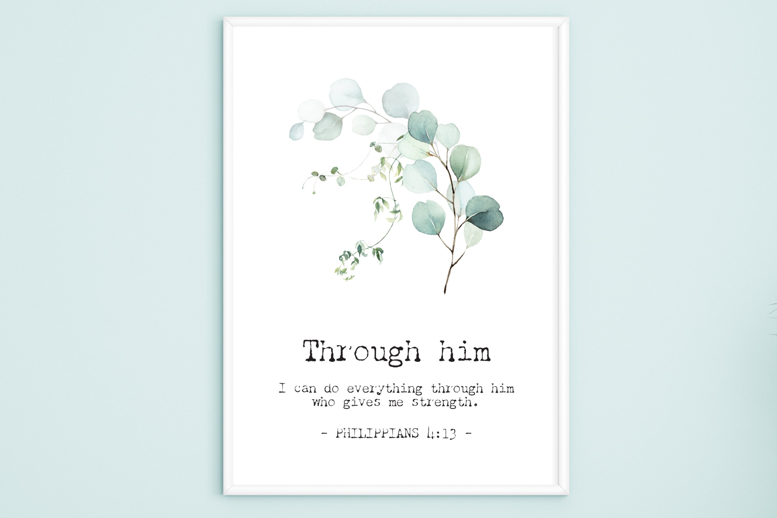 Philippians 4:13 English Digital Download Printable Wall | Etsy