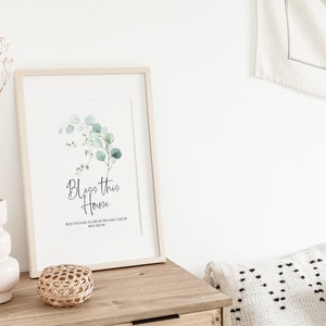 House Blessing Scripture Poster Printable English Bless - Etsy