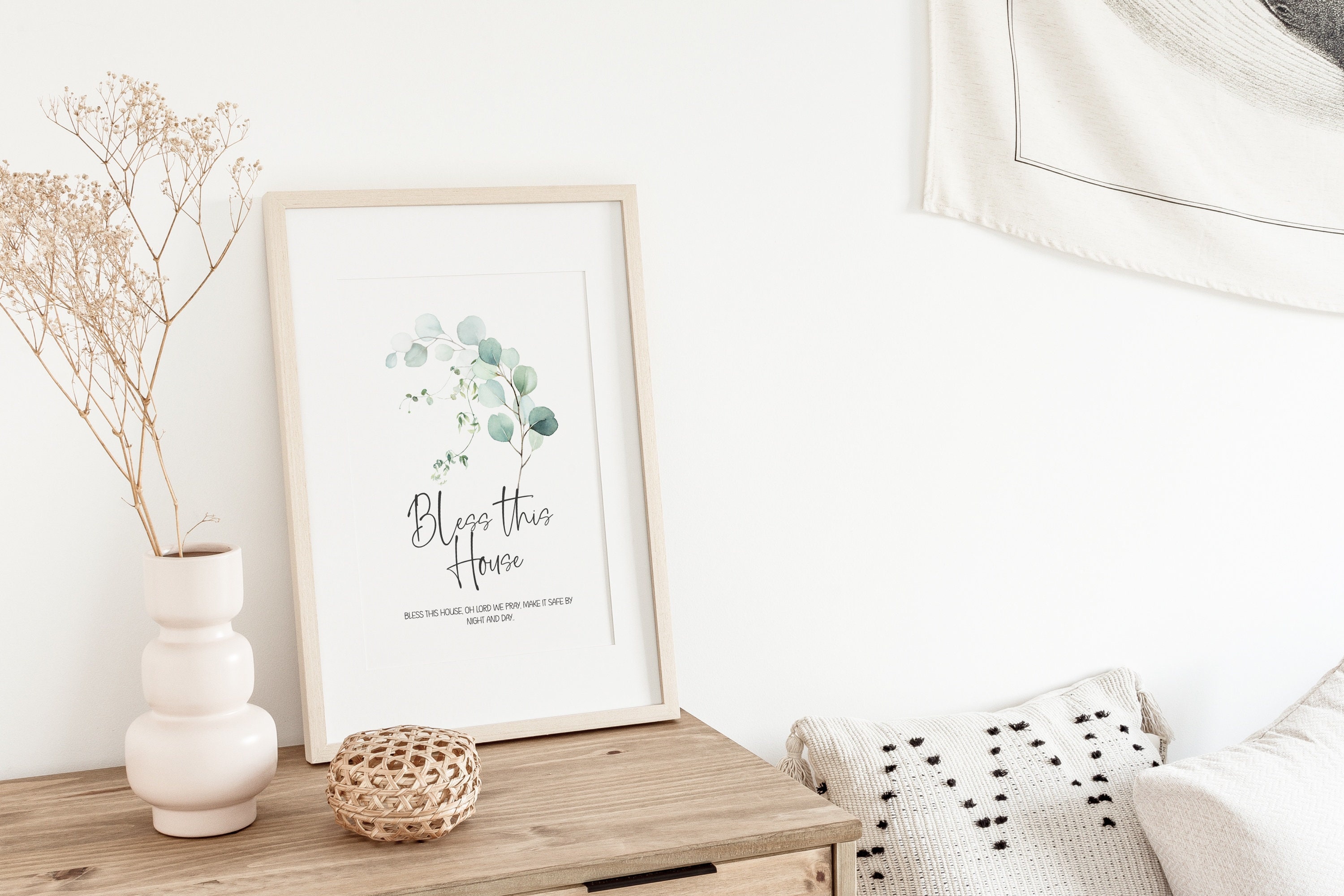 House Blessing Scripture Poster Printable English Bless - Etsy
