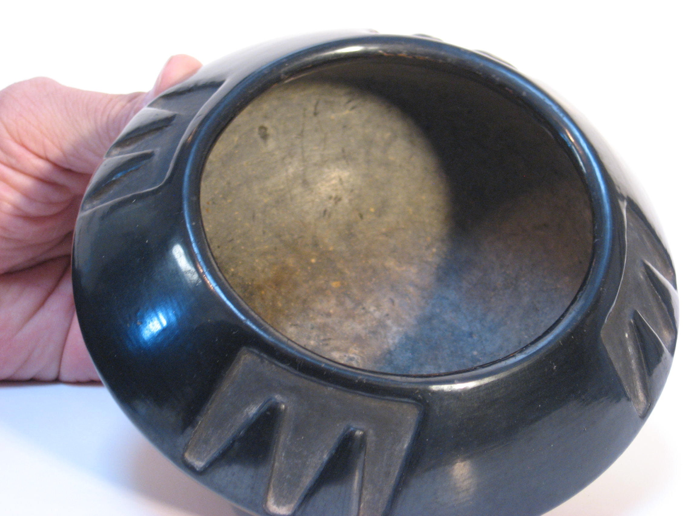 San Idelfonso Pottery, Juanita Pena, Native American Pottery, Santa