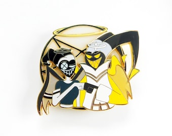 Angels Adam & Lute Pin | Gold Plated Pin-on-Pin, Glow in Dark