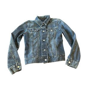 Gap Vintage Denim Trucker Jacket Womens M Blue Streetwear Indie Y2K Casual Coat
