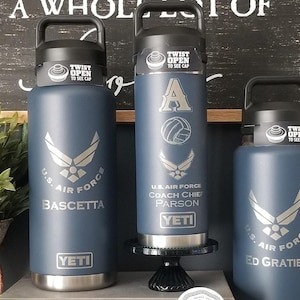 Veterans Day Gift, Engraved Military Yeti Tumbler, Air Force Gift, Deployment Gift for Husband, Military Appreciation, Gift for Airman, Yeti