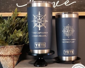 Engraved Yeti, Navigation Compass, Boating Gifts, Captain Tumbler, Boat Captain, Nautical Cup, Boat Captain, Ship Wheel, Ship Anchor