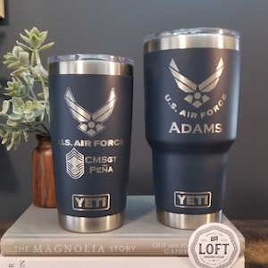Veterans Day Gift, Air Force Yeti Tumbler, Deployment Gift for Husband, Military Appreciation, Air Force Wife, Air Force Mom, Veteran Gift
