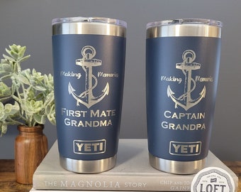 Engraved Yeti Tumbler, Lake Life Cup, Boating Gifts,  Boating Accessories, Boat Captain Gift, Laker Gift, First Mate, Anchor SVG, Lake SVG